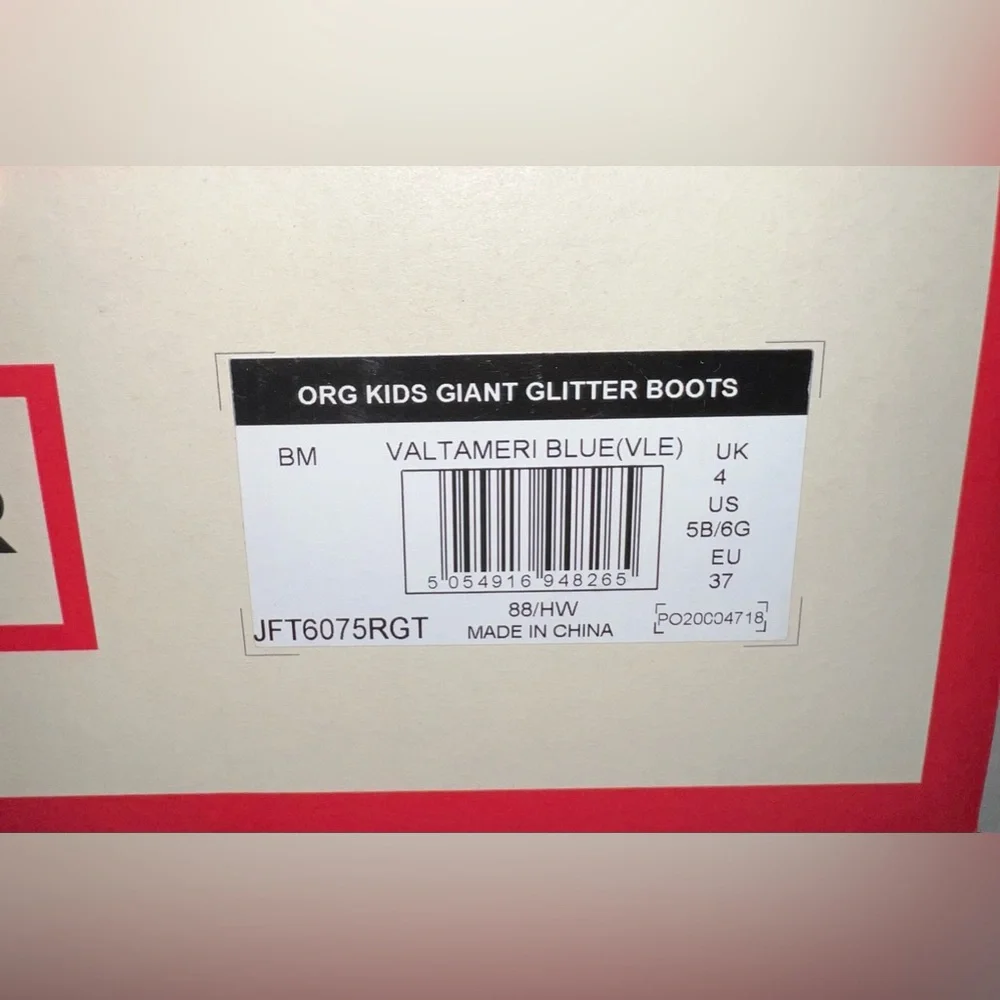 NIB Hunter Original Giant Glitter Glitter Rain Boots Valtameri Blue Size EU 37 - Picture 14 of 14